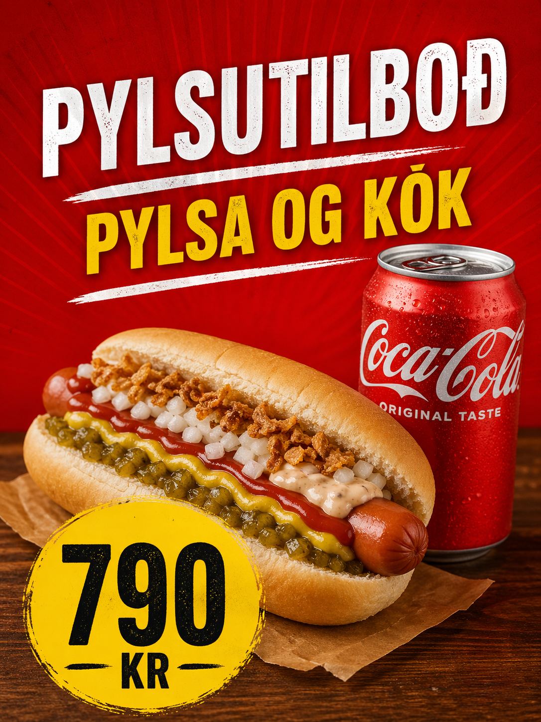 Pylsa og Coca-cola
