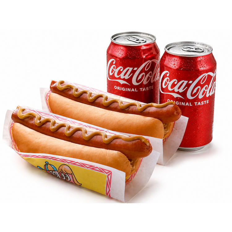 2 pylsur + 2 Coca-Cola